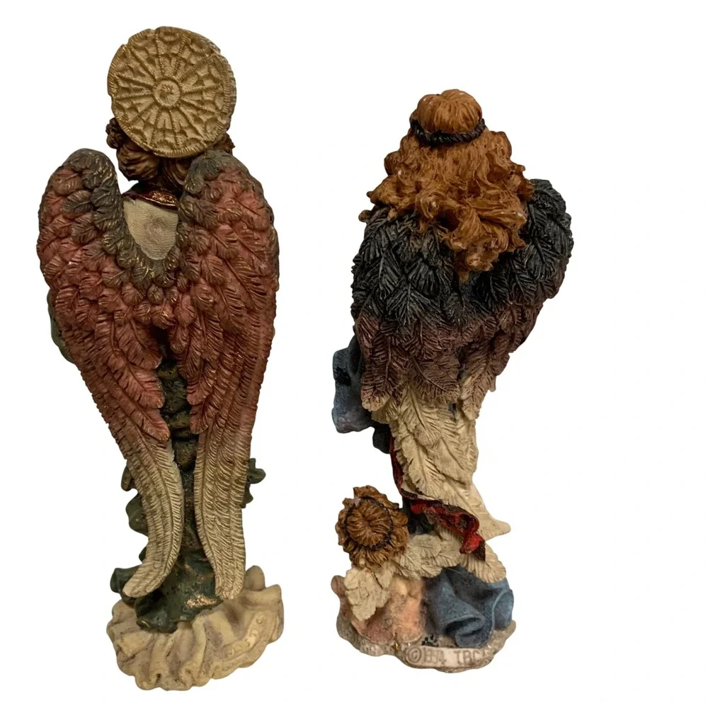 Boyds Bears Folkstone Collection Angels Illumina & Oceania 1994 1996 Set‎ of 2